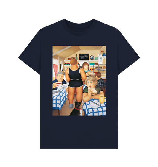 Navy Blue Printed T-shirt Front