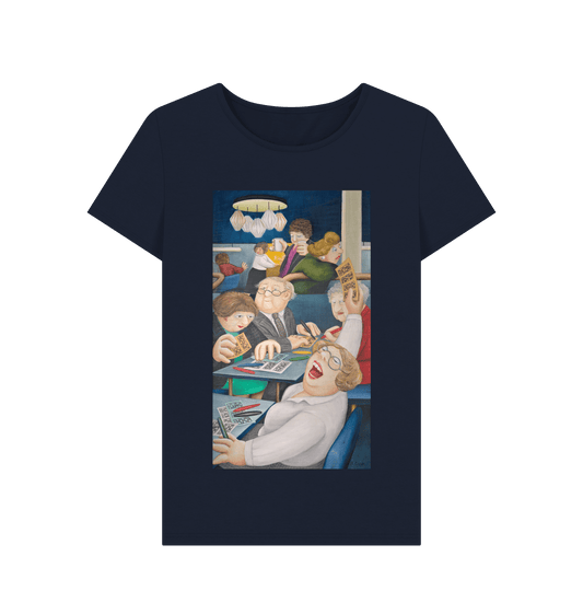 Navy Blue Printed T-shirt Front
