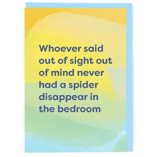 A Spider in the Bedroom Greetings Card