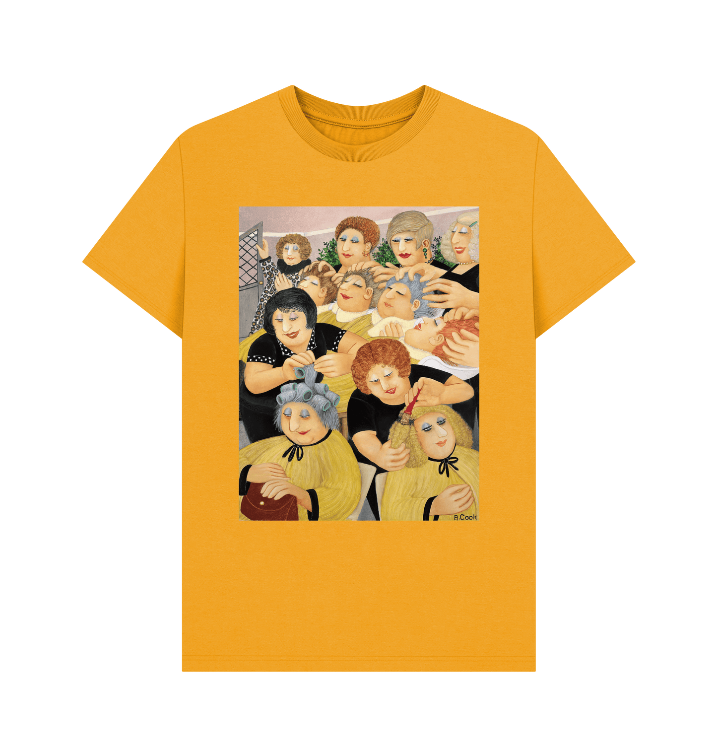 Mustard Printed T-shirt Front