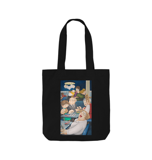 Black Printed Bag Front