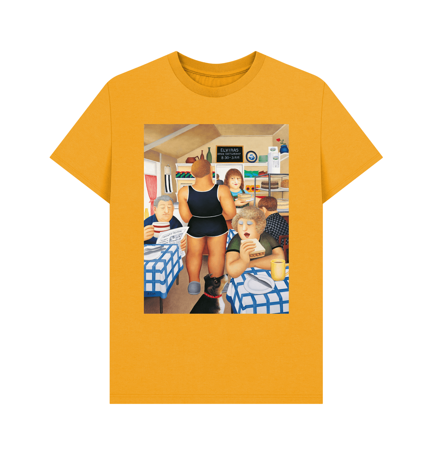 Mustard Printed T-shirt Front