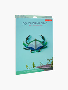Aquamarine Crab 3D Wall Art