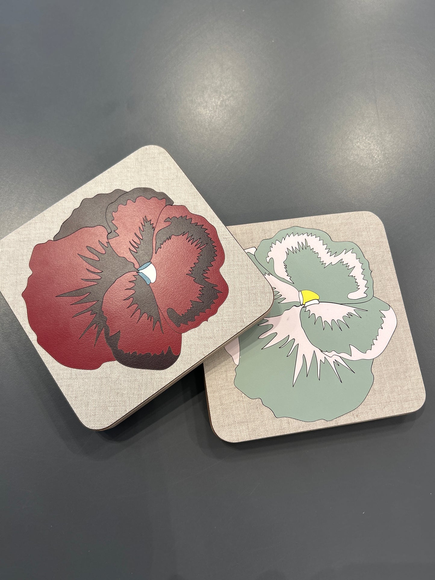 Lucy Turner Modern Marquetry Pansy Trivet