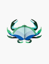 Load image into Gallery viewer, Aquamarine Crab 3D Wall Art
