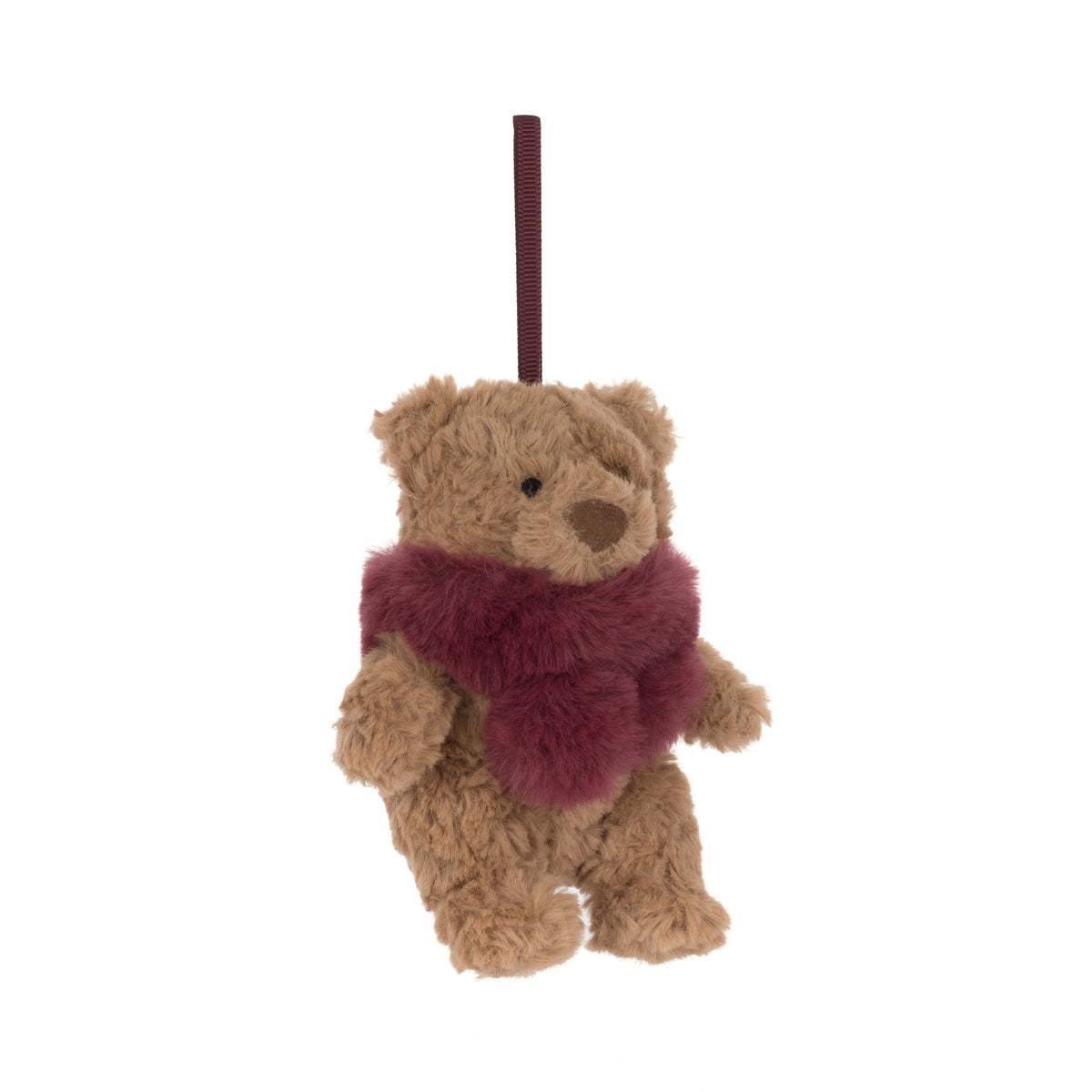Jellycat Bartholomew Bear Winter Warmer Decoration (Red Scarf)