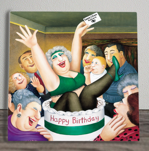 Beryl Cook Ceramic Art Panel Tiles Square 20cm x 20cm