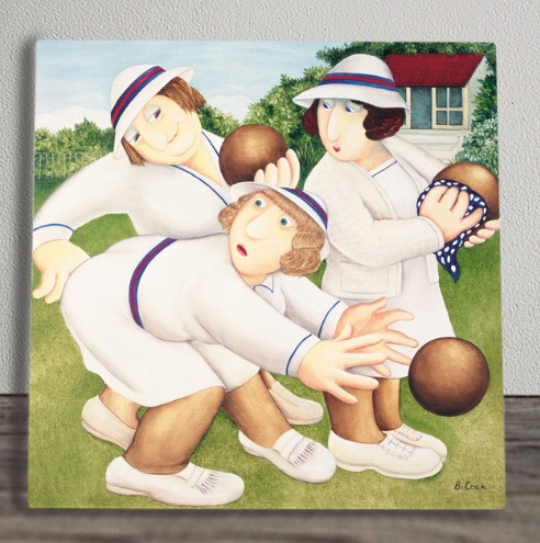 Beryl Cook Ceramic Art Panel Tiles Square 20cm x 20cm