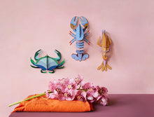 Load image into Gallery viewer, Aquamarine Crab 3D Wall Art

