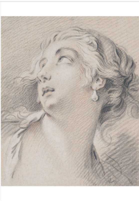 Study of Female Head, Print