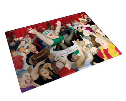 Beryl Cook Glass Textured Chopping Mat