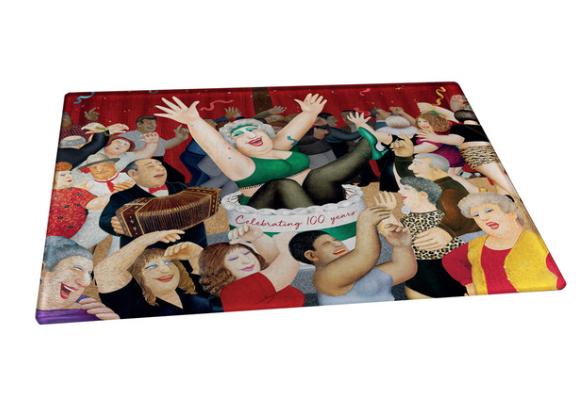 Beryl Cook Glass Textured Chopping Mat