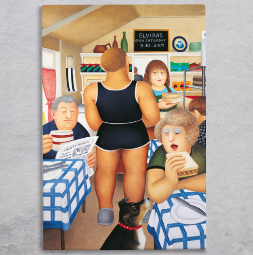 Beryl Cook Ceramic Art Panel Tiles 30cm x 20cm - Large Rectangular