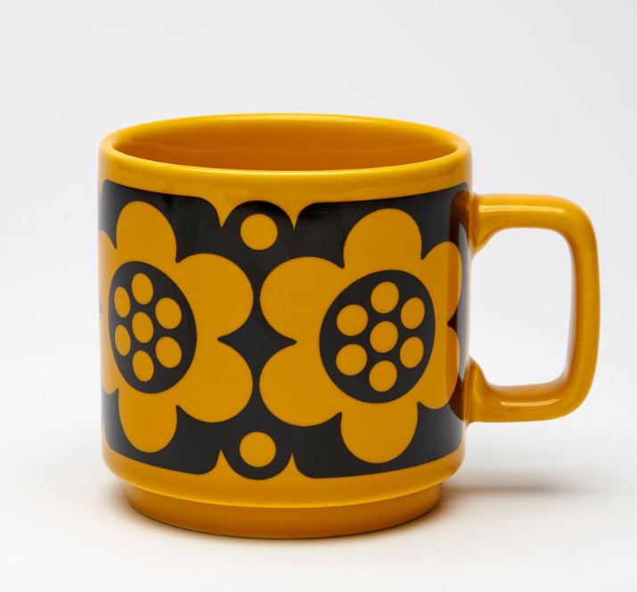 Hornsea Mug Geo Flower Yellow