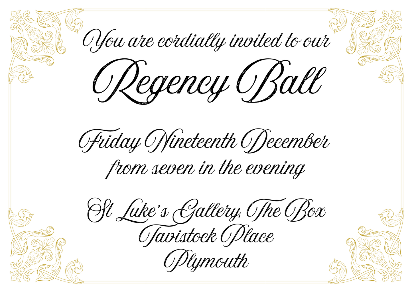 Regency Ball - Friday 19 December
