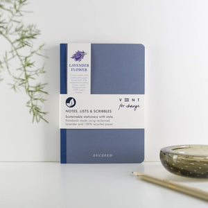 A5 Recycled Lavender Notebook - Blue