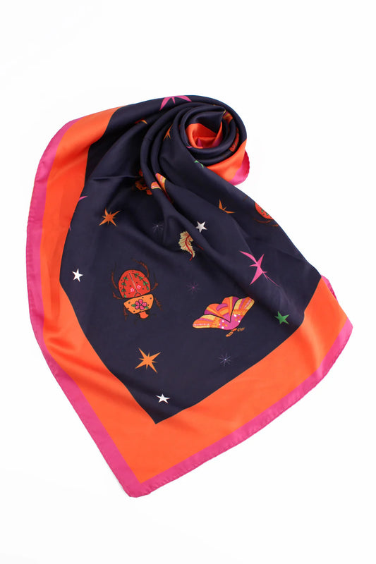 Moth and Beetle Silk Scarf