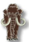 Enamel Mammoth Pin Badge