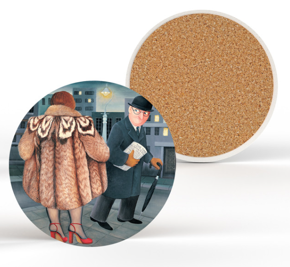 Beryl Cook Round Coaster