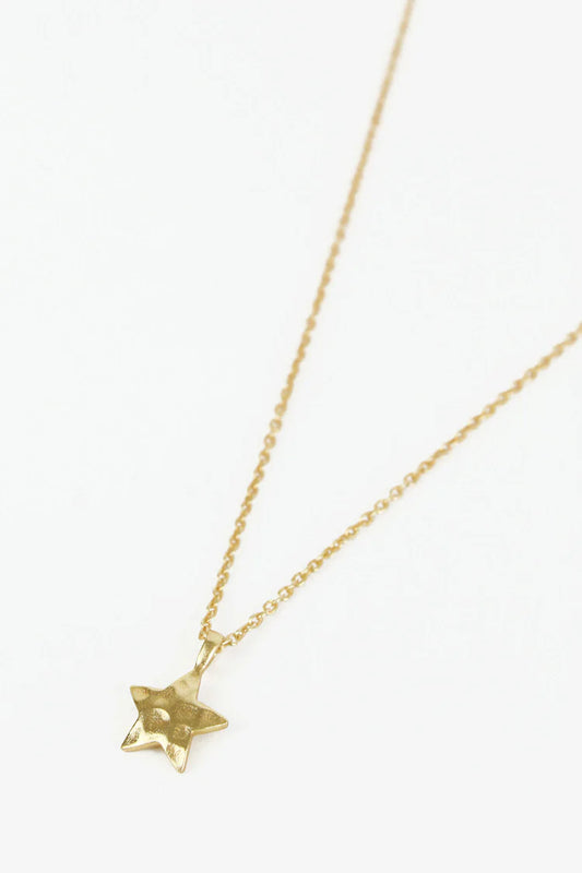 Star Hammered Necklace