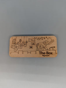 The Box Wooden Magnet