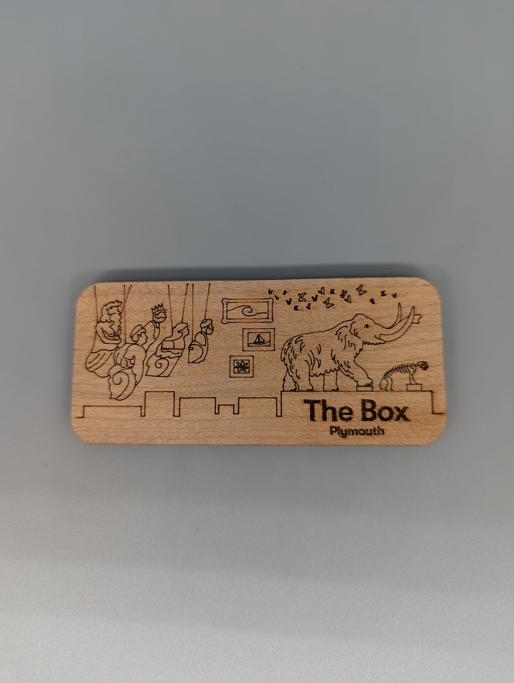 The Box Wooden Magnet