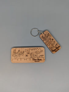 The Box Wooden Keyring