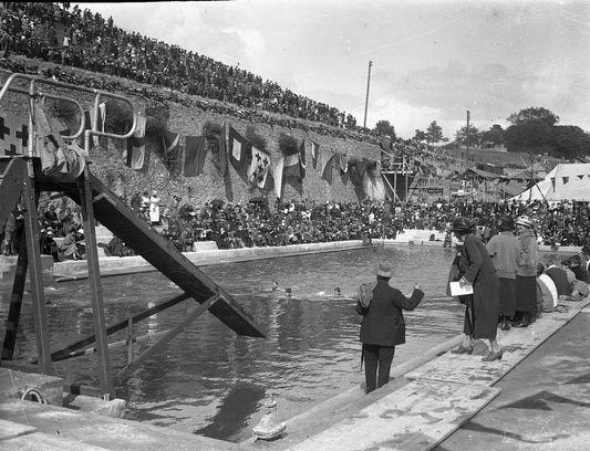 Swimming Race at Mount Wise Pool, Print