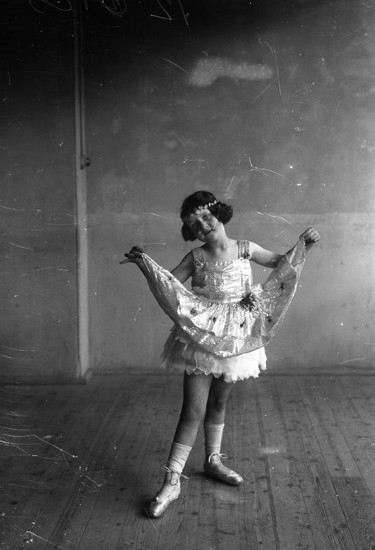 Girl on stage in Ballet Costume, Print