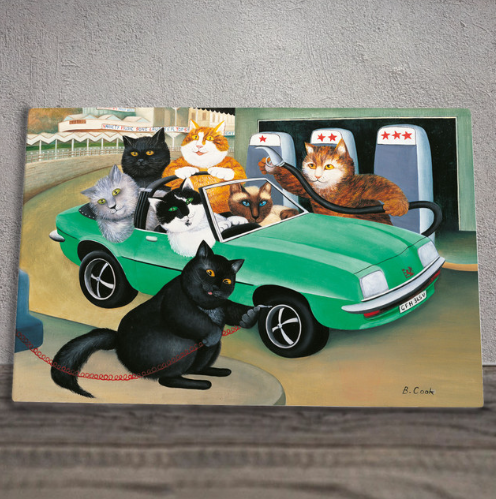 Beryl Cook Ceramic Art Panel Tiles 30cm x 20cm - Large Rectangular