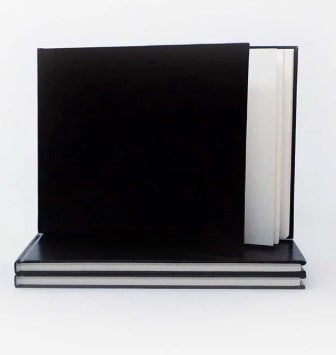 A4 Black Landscape Hardback Sketch Book