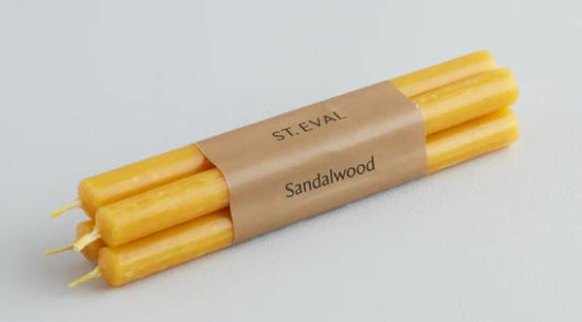 St Eval Sandalwood Candle Bundle of 4 (Size 1/2" x 6")