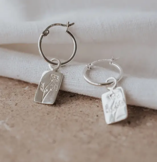 'wildflower Talisman' Hoop Earrings