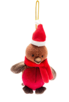 Knitted Robin Christmas Decoration