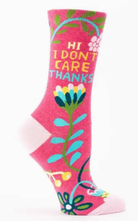 Hi. I Don't Care Women's Socks