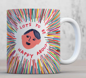 David Shrigley Mug - Lots To Be Happy About
