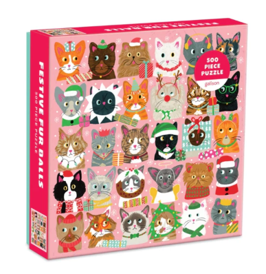 Festive Fur Balls 500 Piece Puzzle (Jigsaw Products)