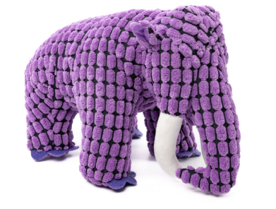 Corduroy Mammoth Soft Toy in Purple