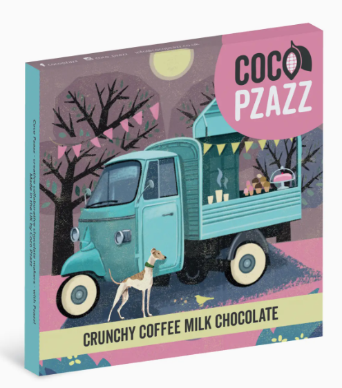 Rocket68 Crunchy Coffee Milk Chocolate Bar 80g