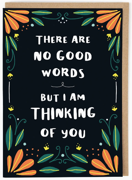 No Good Words Greetings Card