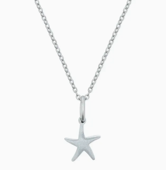 Silver Starfish Charm Necklace