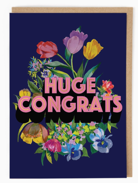 Huge Congrats Greetings Card