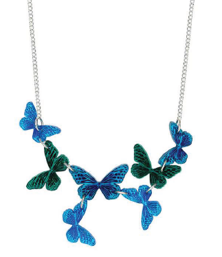 Blue Butterflies Necklace