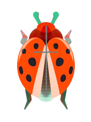 Coccinelle Rouge 3D Wall Art