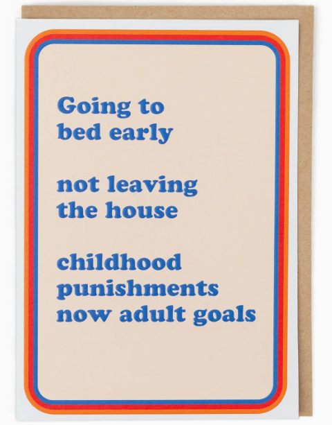 Adult Goals Greetings Card