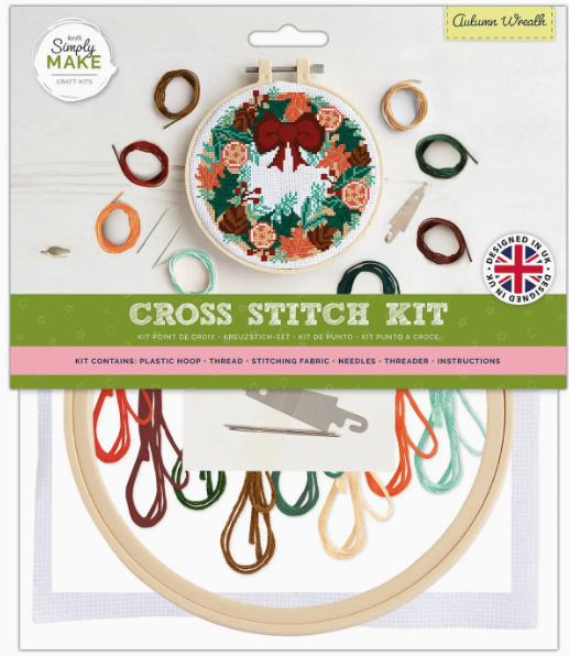 Simply Make Cross Stitch Kit - Autumn Wreath