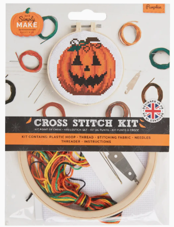 Simply Make Cross Stitch Kit - Pumpkin