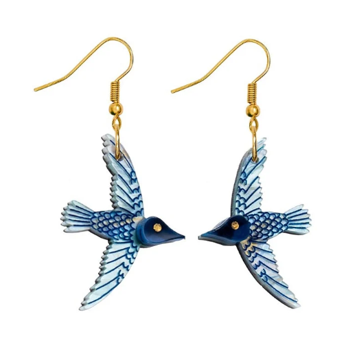 Frida Kahlo Hummingbird Earrings