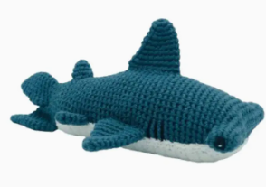 Crochet Hammerhead Shark Baby Rattle