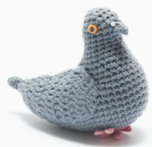 Crochet Pigeon Baby Rattle